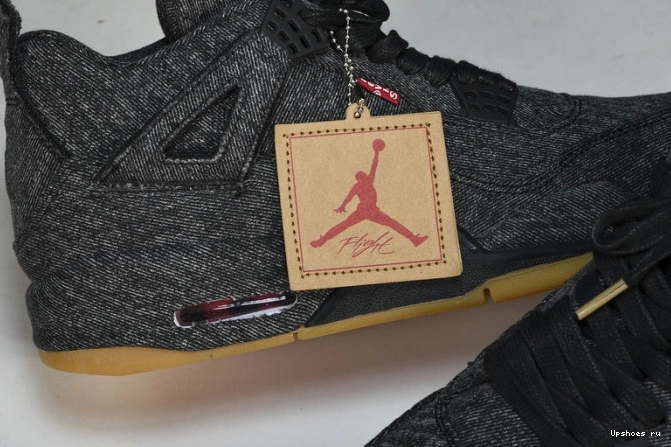 NRG Levis  Jordan Black 4 Levis Air AO2571-001 Denim Retro - 0503